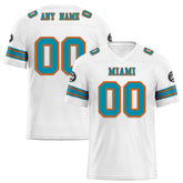 Custom White Miami Personalized Authentic Football Jersey FBJ02-D020256-21
